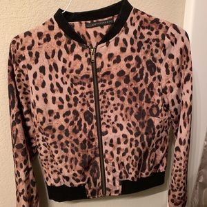 Cheetah Print Bomber Jacket